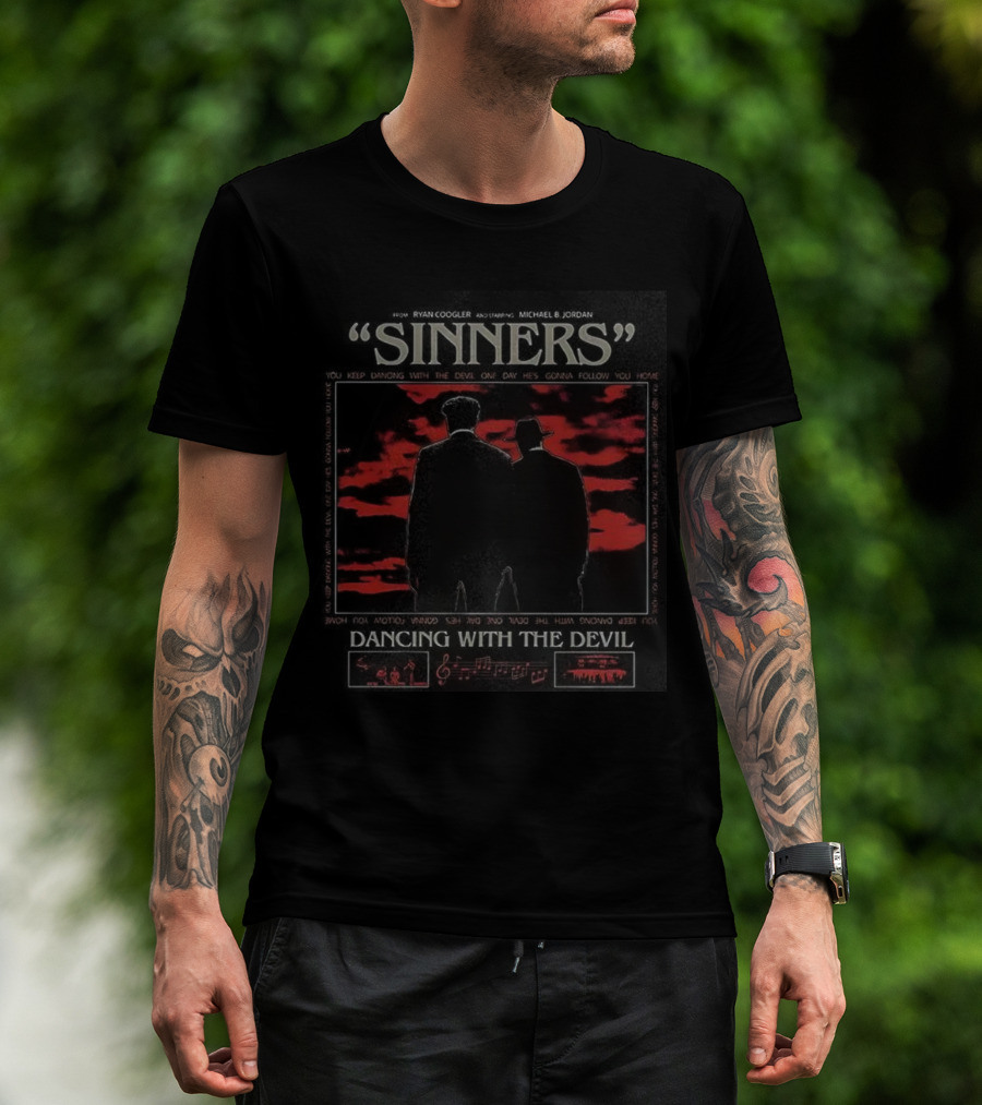 Sinners Movie Dancing With The Devil Ryan Coogler Michael B Jordan Vintage T-Shirt