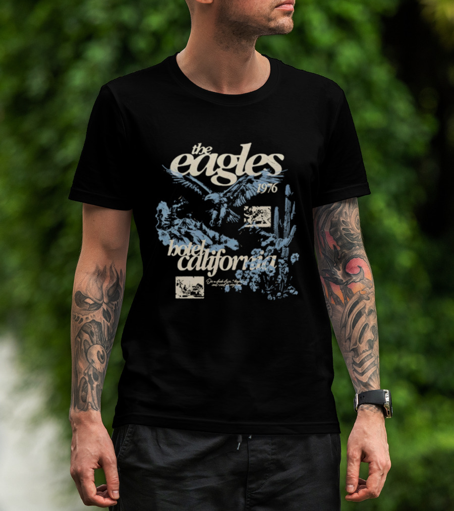 The Eagles Hotel California 1976 Philadelphia Eagles T-Shirt