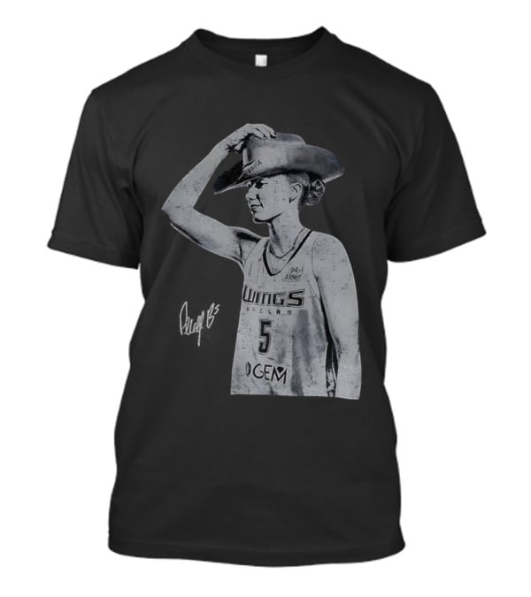 Paige Bueckers Dallas Wings Basketball Vintage Cowboy Hat Signature T-Shirt