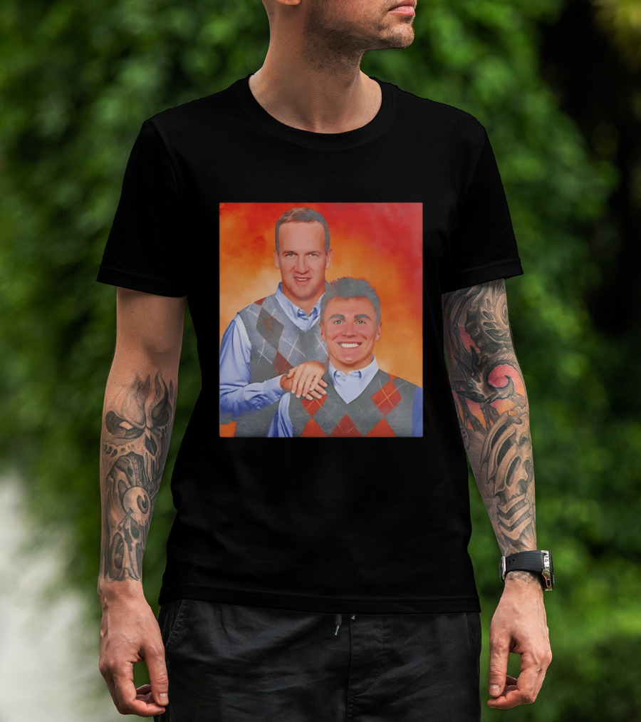 Bo Nix Peyton Manning Step Brothers Denver Broncos Comedy T-Shirt