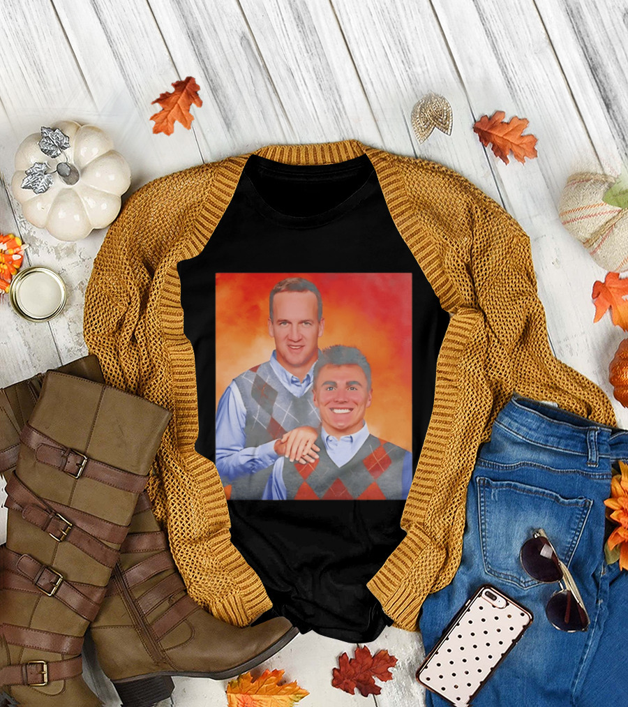 Bo Nix Peyton Manning Step Brothers Denver Broncos Comedy T-Shirt