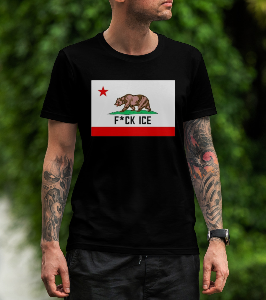 F*ck Ice Bear Flag California T-Shirt