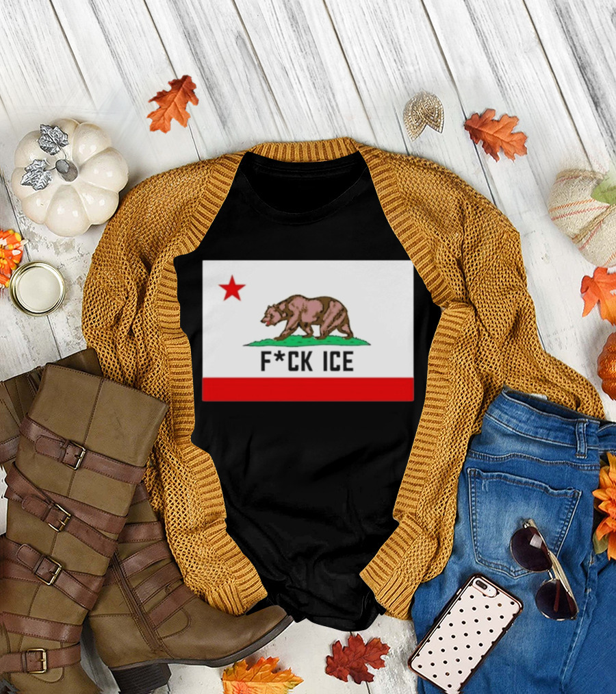 F*ck Ice Bear Flag California T-Shirt
