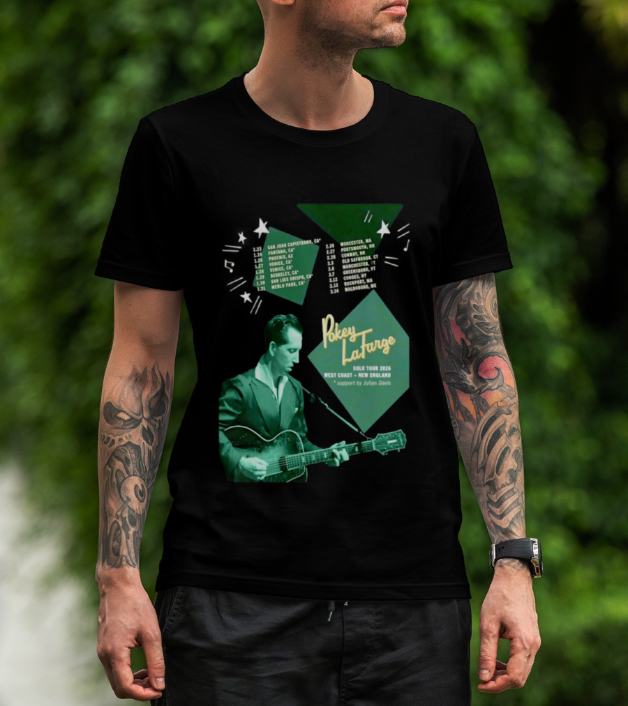 Pokey LaFarge Solo Tour 2026 West Coast New England Julian Davis Support T-Shirt