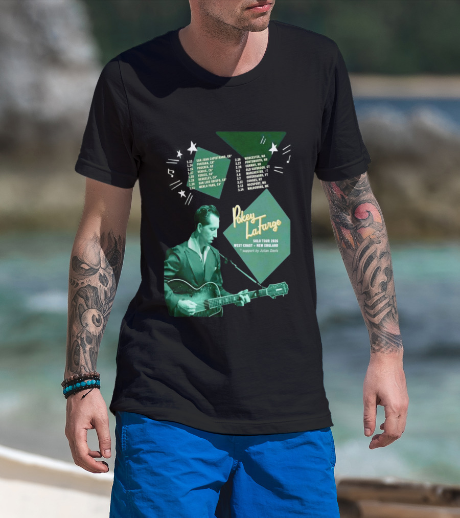 Pokey LaFarge Solo Tour 2026 West Coast New England Julian Davis Support T-Shirt