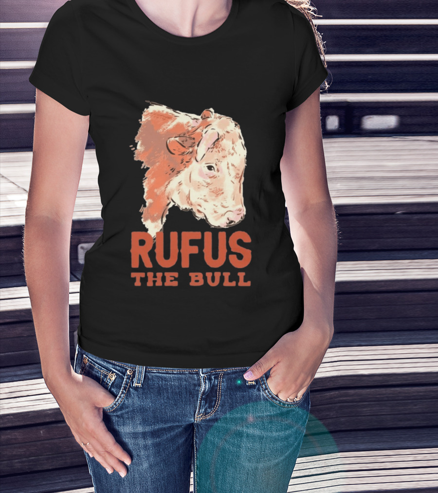 Rufus The Bull Cow Retro Style Rustic T-Shirt