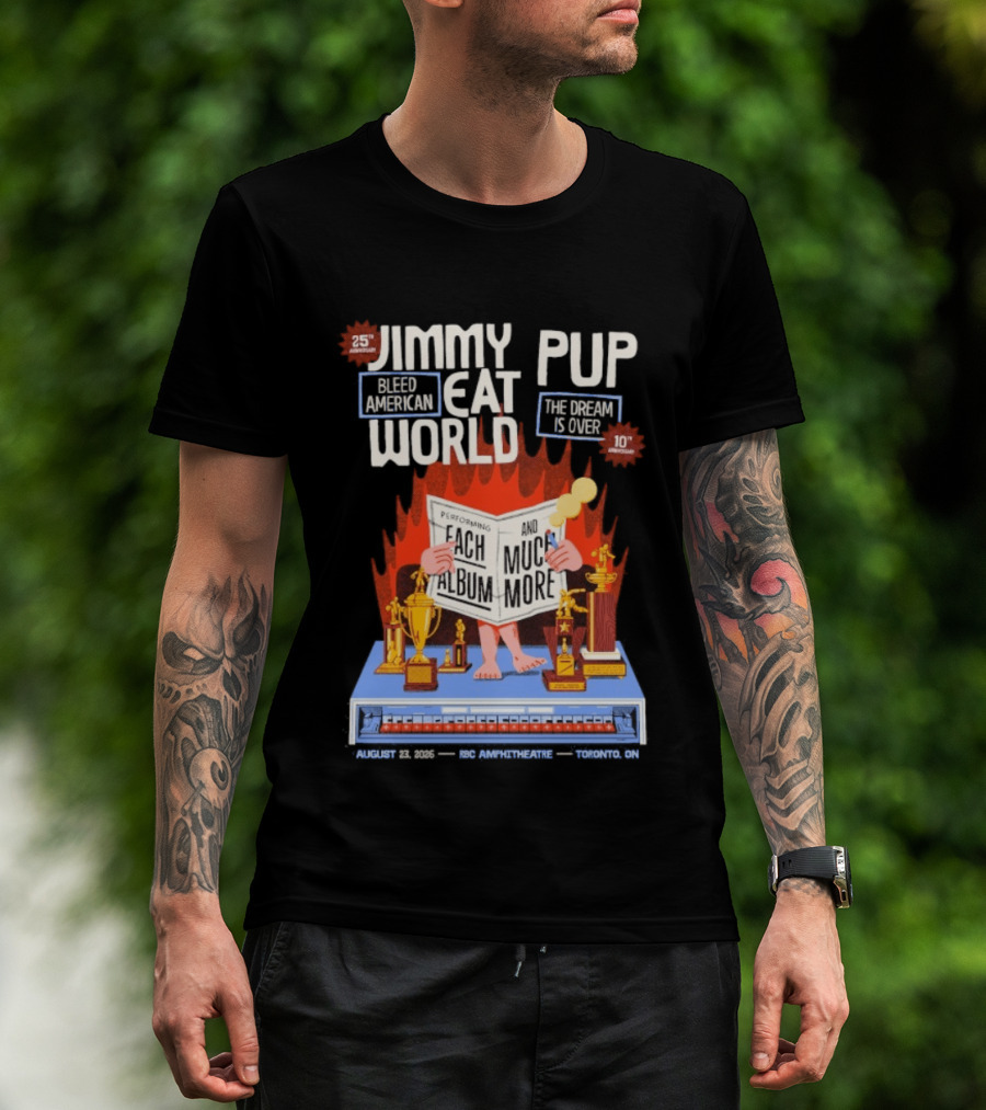 Jimmy Eat World Bleed American 25th Anniversary Pup The Dream Is Over Live August 23 2026 RBC Amphitheatre Toronto T-Shirt
