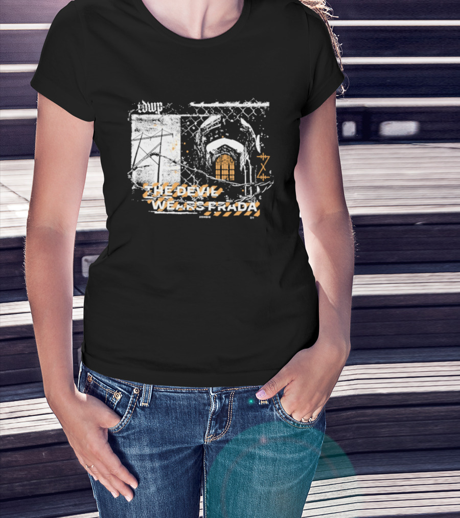 The Devil Wears Prada Zombie ZII X141 Orange White Fence Arch T-Shirt
