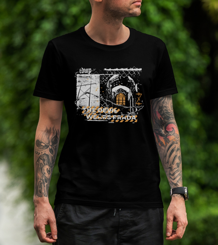 The Devil Wears Prada Zombie ZII X141 Orange White Fence Arch T-Shirt