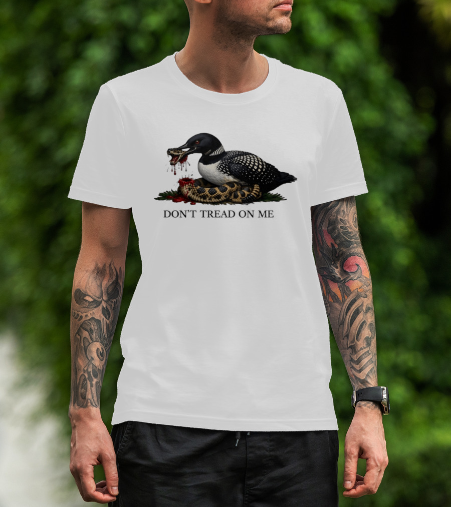 Common Loon Snake Blood Don't Tread On Me T-Shirt