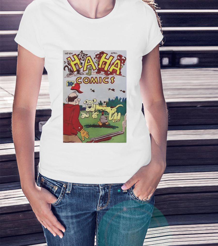 Ha Ha Comics No 64 April 10 Cent Vintage Cover T-Shirt