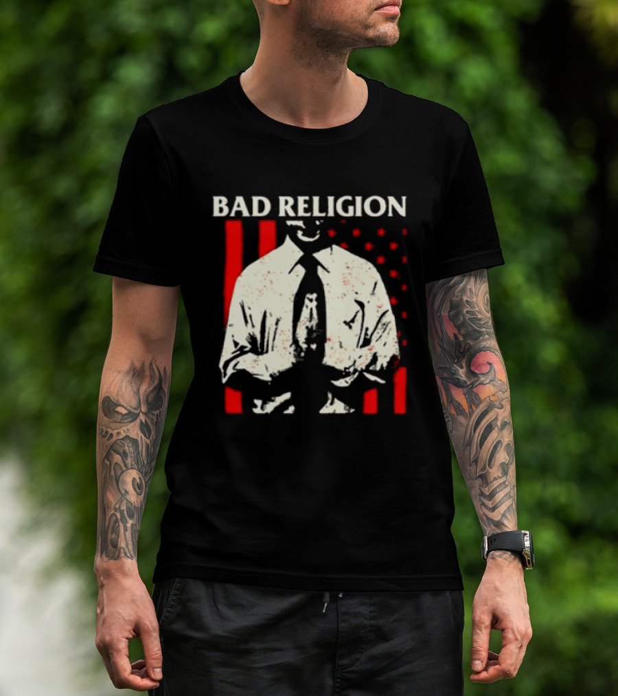 Bad Religion The Empire Strikes First Tour 2026 Vintage Suit Red Stripes T-Shirt