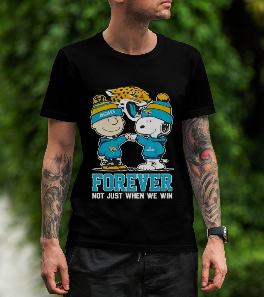 Charlie Brown Snoopy Jaguars Forever Not Just When We Win T-Shirt