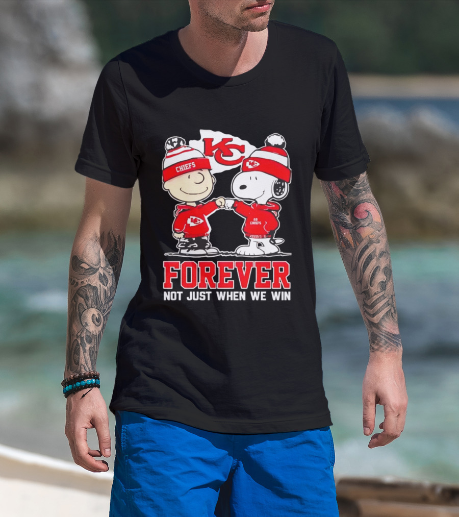 Peanut Snoopy Charlie Brown KC Chiefs Forever Not Just When We Win T-Shirt