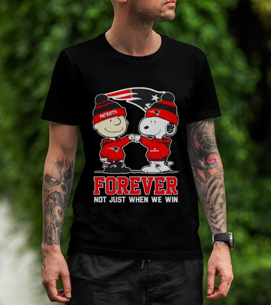 Peanut Snoopy Charlie Brown Patriots Forever Not Just When We Win T-Shirt