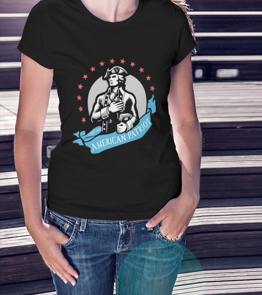 I Am An American Patriot Historical Figure With Stars T-Shirt