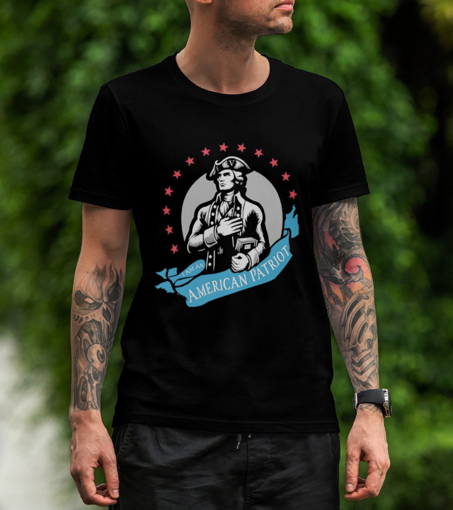 I Am An American Patriot Historical Figure With Stars T-Shirt