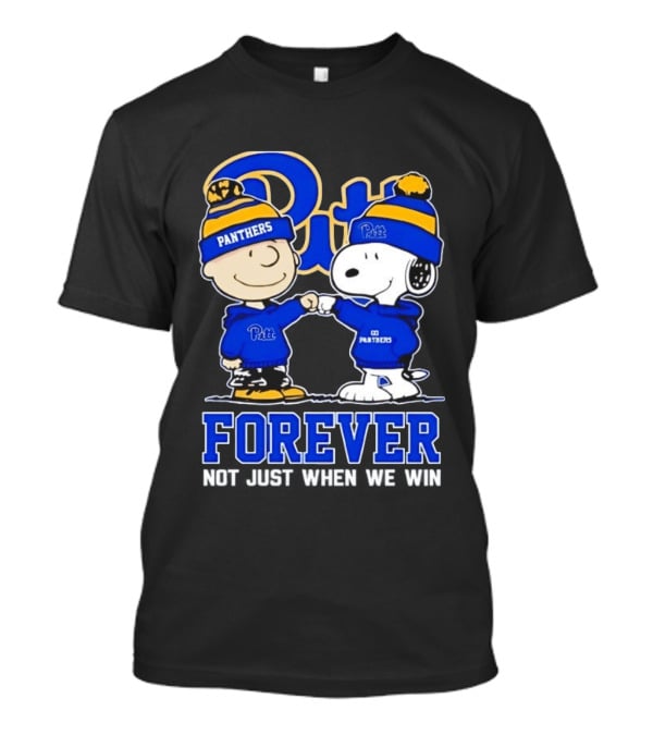 Peanut Snoopy Charlie Brown Pitt Panthers Forever Not Just When We Win T-Shirt