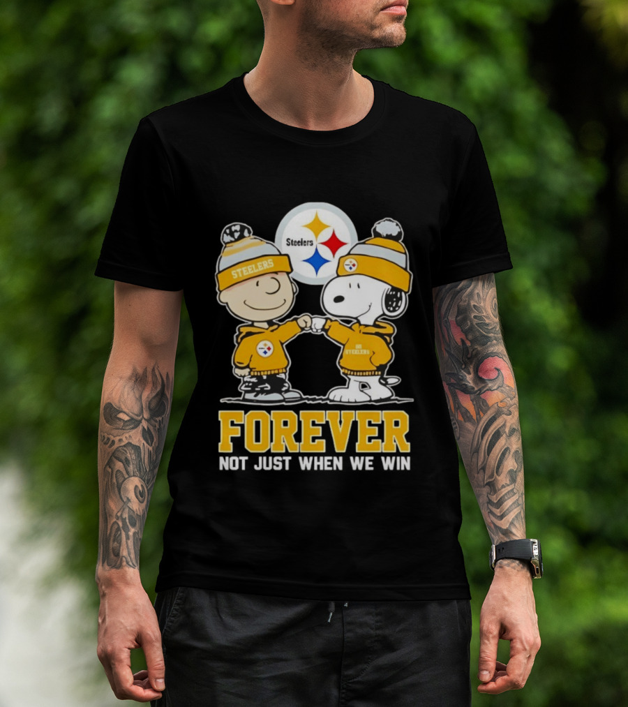 Peanut Snoopy Charlie Brown Steelers Forever Not Just When We Win T-Shirt
