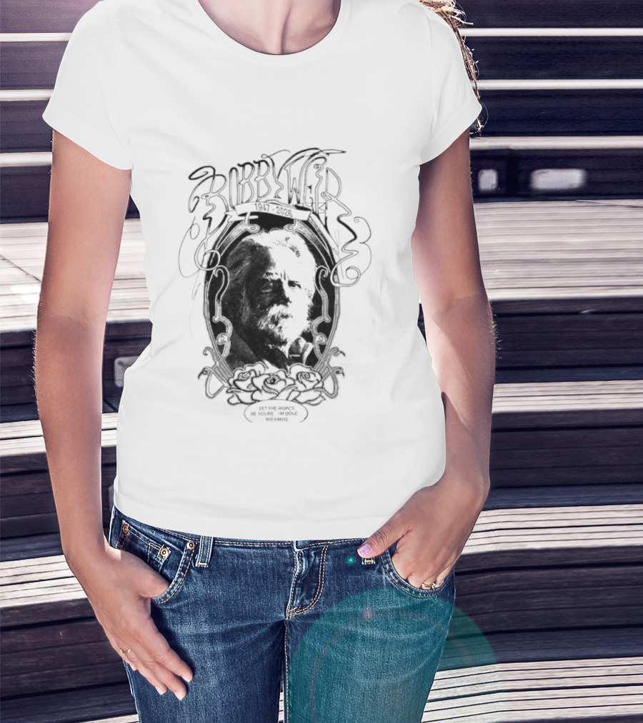 Grateful Dead Bob Weir 1947 2026 Black T-Shirt