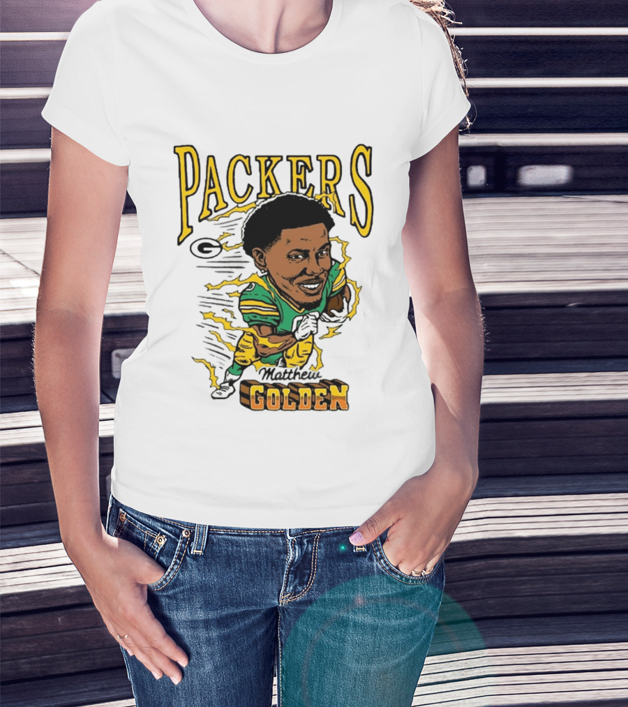 Packers Matthew Golden Caricature Homage T-Shirt