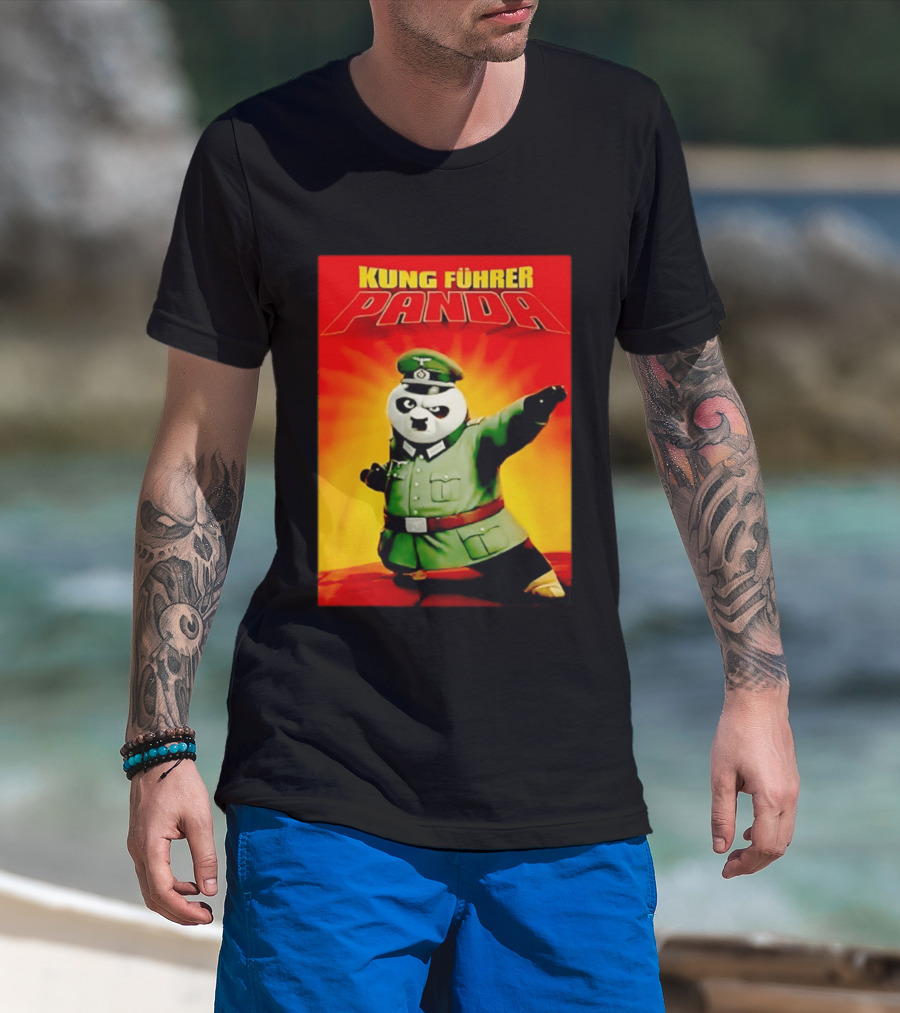 Kung Fuhrer Panda Parody Martial Arts Soldier Pun T-Shirt