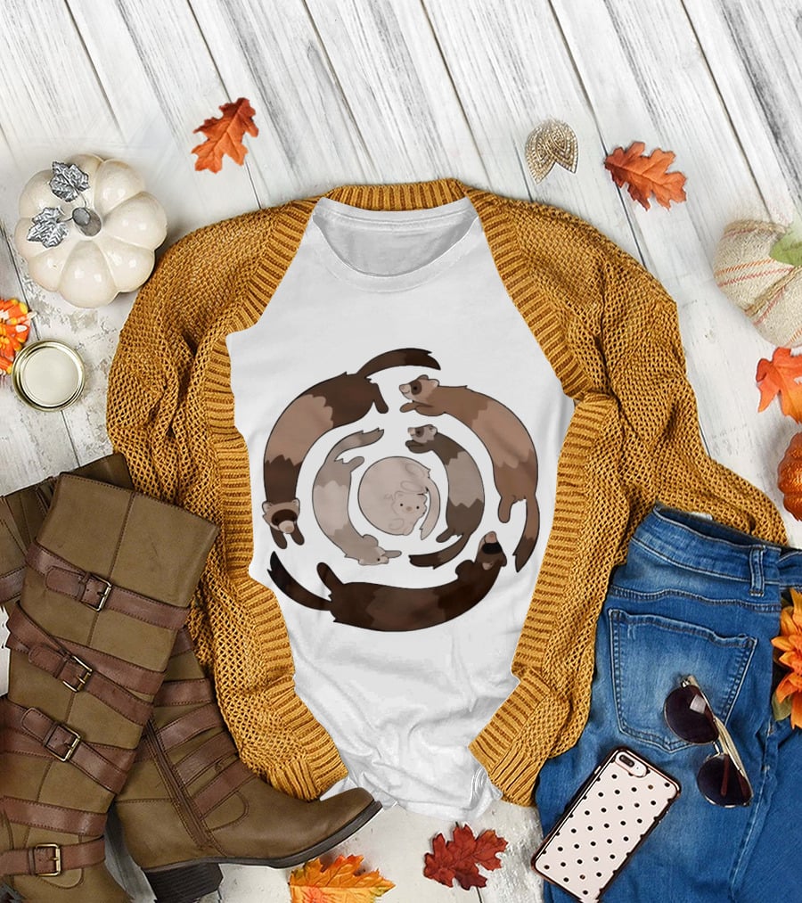 Pirate Software Humane World Animals Ferret Circle T-Shirt