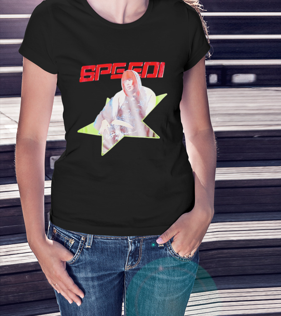 Lisa X AlterEgo Speedi Red Text Star T-Shirt