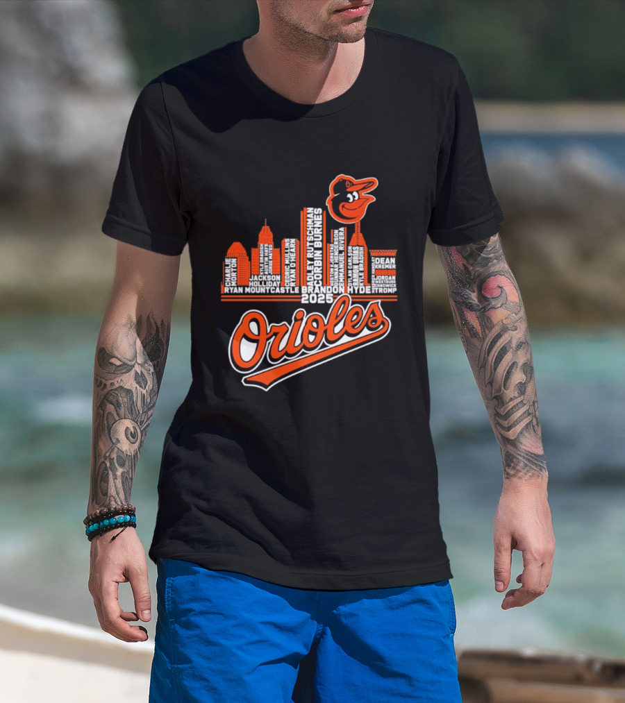 Baltimore Orioles City Skyline 2025 T-Shirt