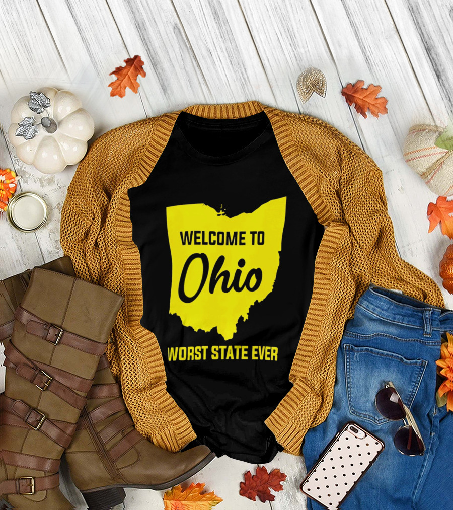 Welcome to Ohio Worst State Ever Map T-Shirt
