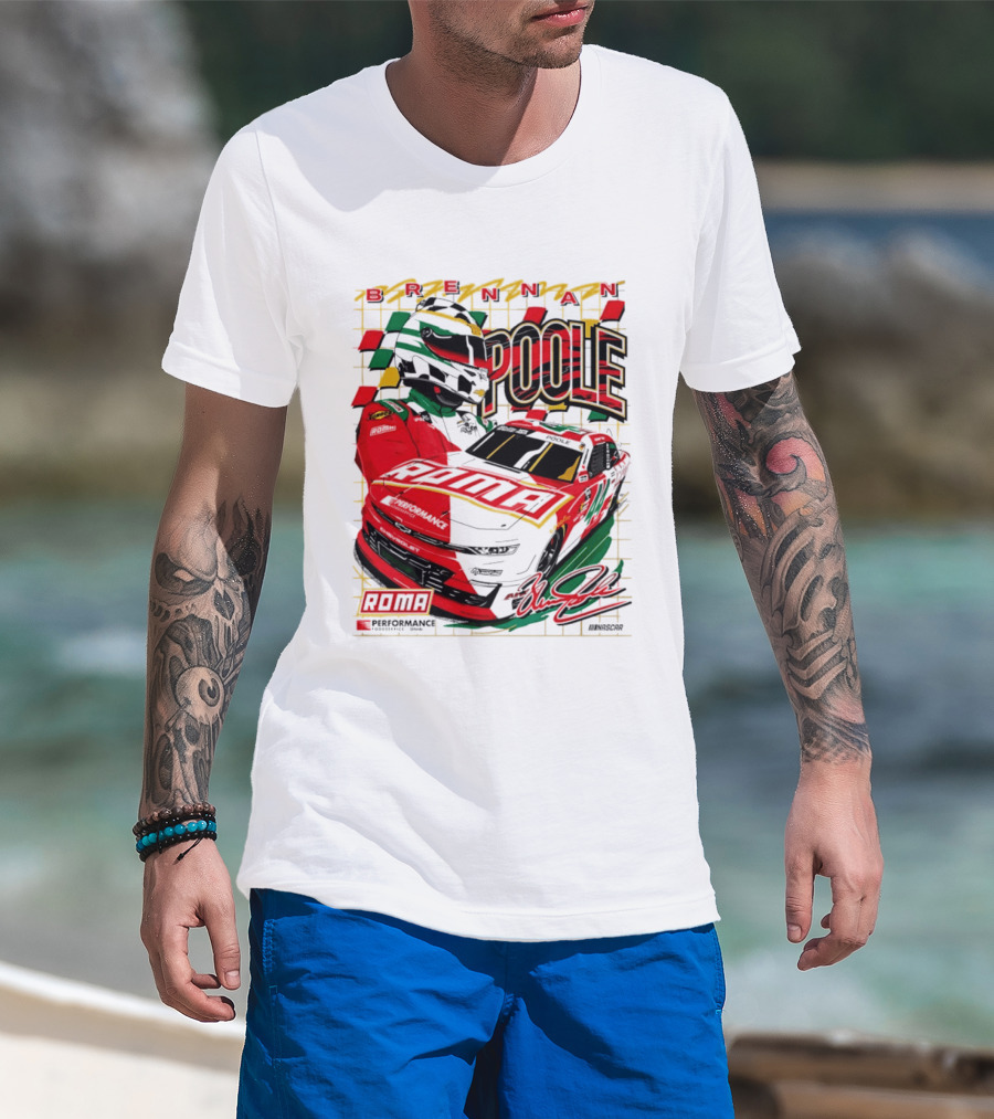 Brennan Poole 44 Roma Performance Motorsports Racing Suit Daytona Race Day T-Shirt