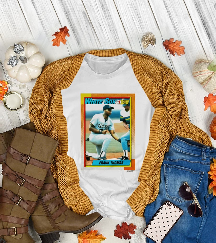 White Sox Frank Thomas 1990 Topps No. 1 Draft Pick Rookie Card T-Shirt