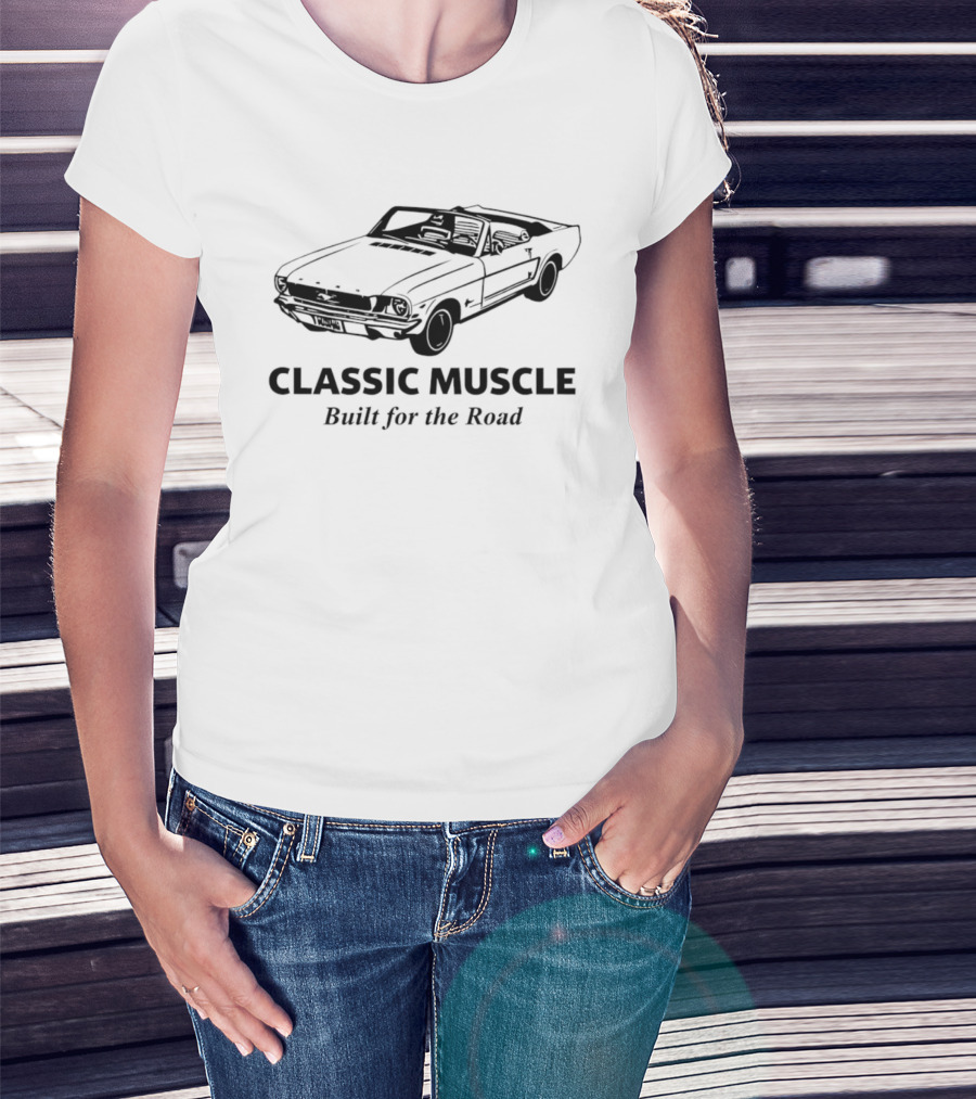 Classic Muscle Built For The Road Vintage Car T-Shirt