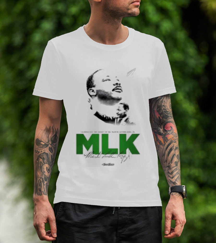 MLK Dr Martin Luther King Jr Bold Green T-Shirt