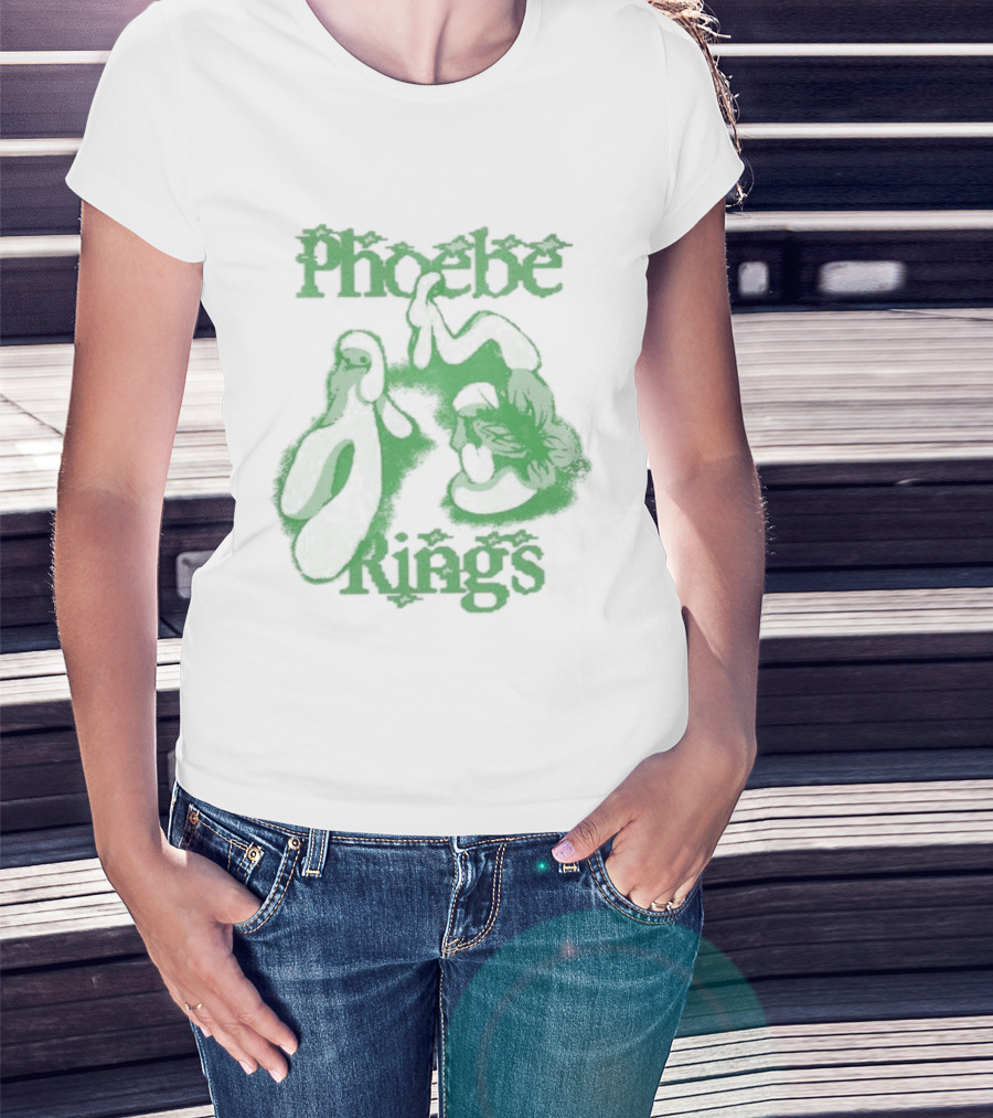 Phoebe Rings Limited Edition Tour Green Psychedelic T-Shirt