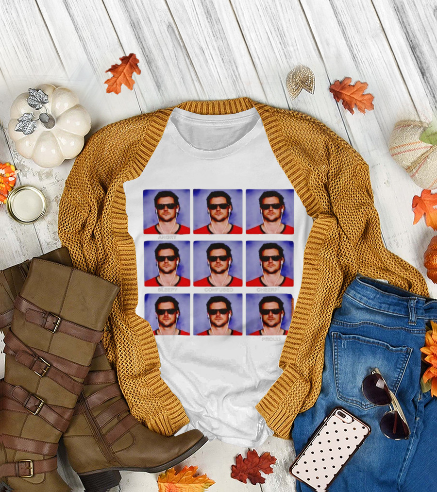 The Emotions of Jarrett Stidham Angry Happy Sad Sleepy Confused Cheerful Frustrated Excited Proud T-Shirt