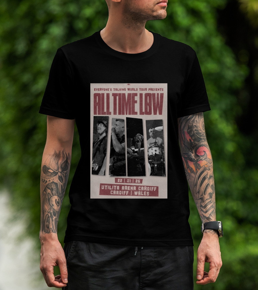 Everyone's Talking World Tour All Time Low Cardiff Utilita Arena Wales Jan 22 2026 T-Shirt