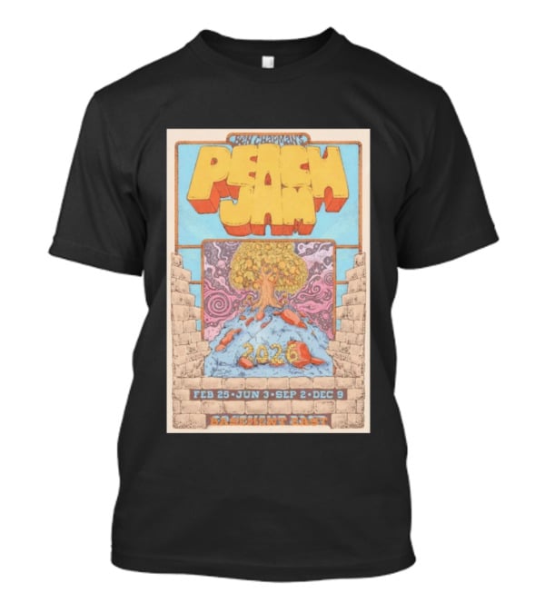 Ben Chapman Peach Jam 2026 Basement East Feb 25 Jun 3 Sep 2 Dec 9 T-Shirt