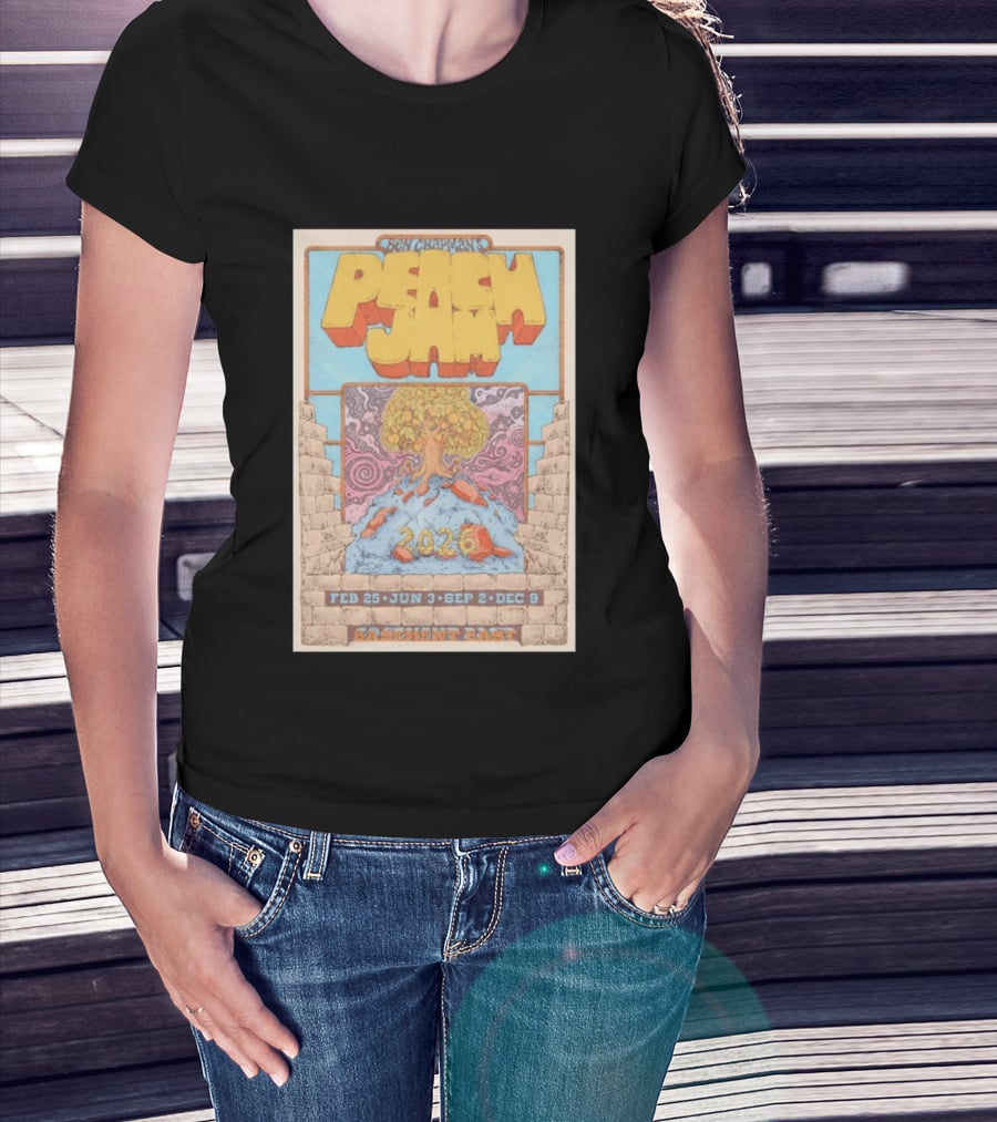 Ben Chapman Peach Jam 2026 Basement East Feb 25 Jun 3 Sep 2 Dec 9 T-Shirt