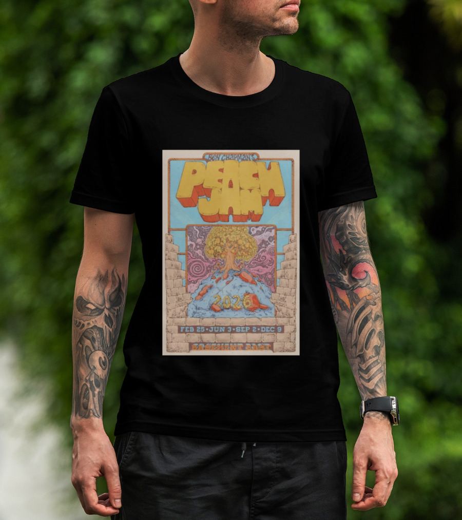 Ben Chapman Peach Jam 2026 Basement East Feb 25 Jun 3 Sep 2 Dec 9 T-Shirt