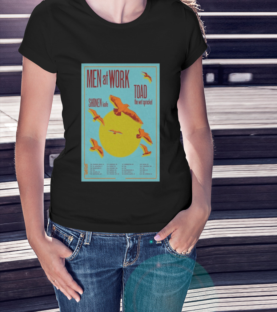 Men At Work Shonen Knife Toad The Wet Sprocket Summer Tour 2026 Dates And Locations T-Shirt