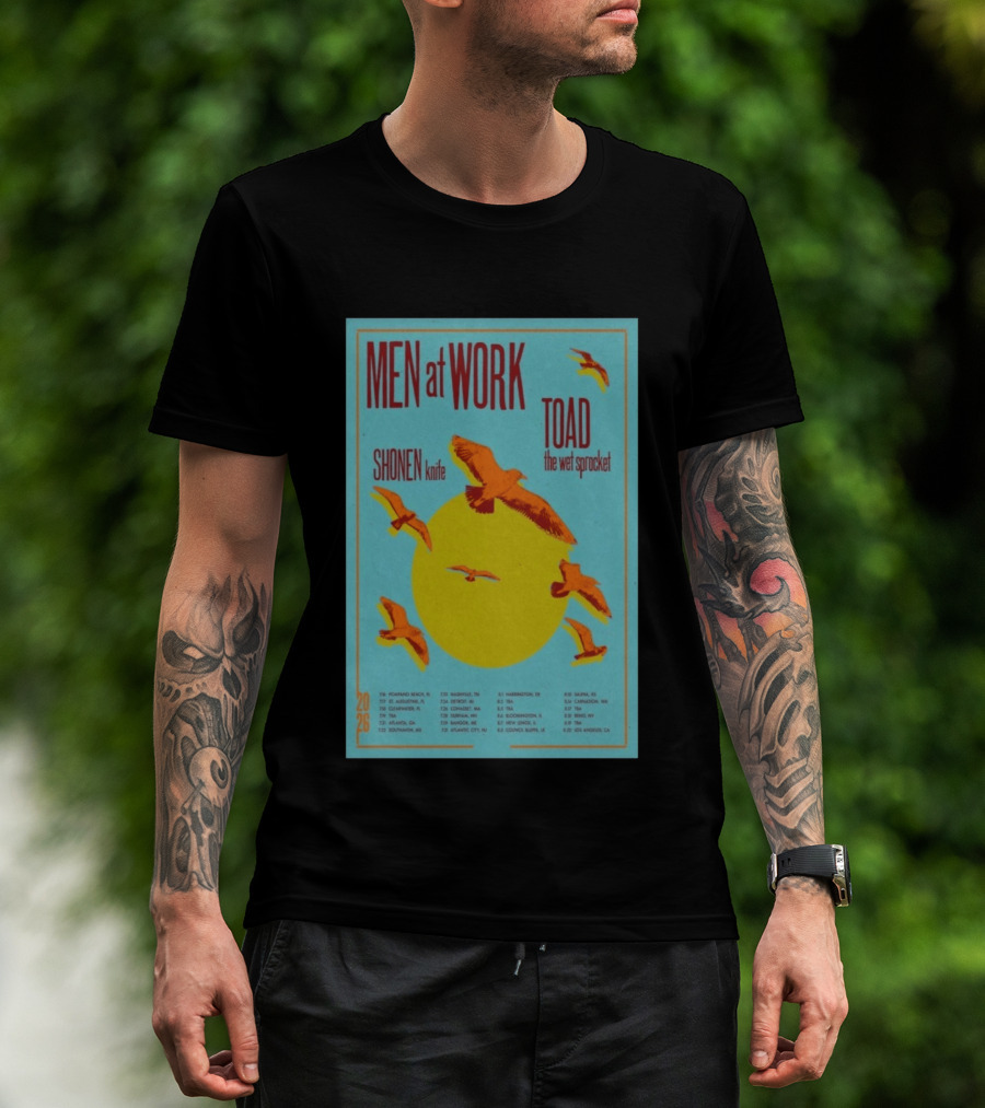 Men At Work Shonen Knife Toad The Wet Sprocket Summer Tour 2026 Dates And Locations T-Shirt