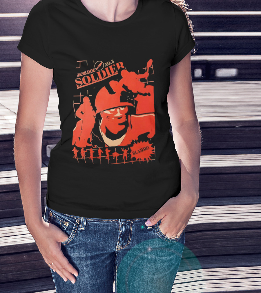 Jane Doe Soldier Team Fortress 2 1968 T-Shirt
