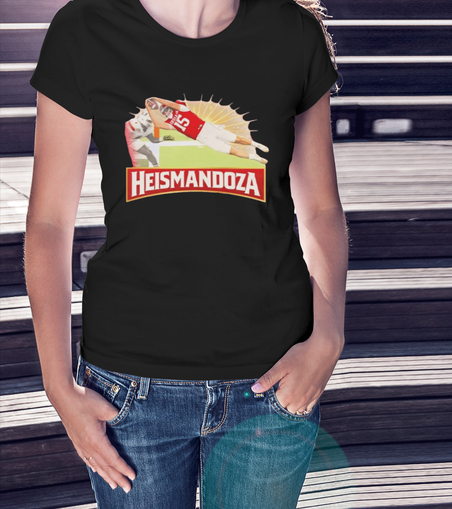 Heismandoza Fernando Mendoza Diving Catch Football Moment T-Shirt