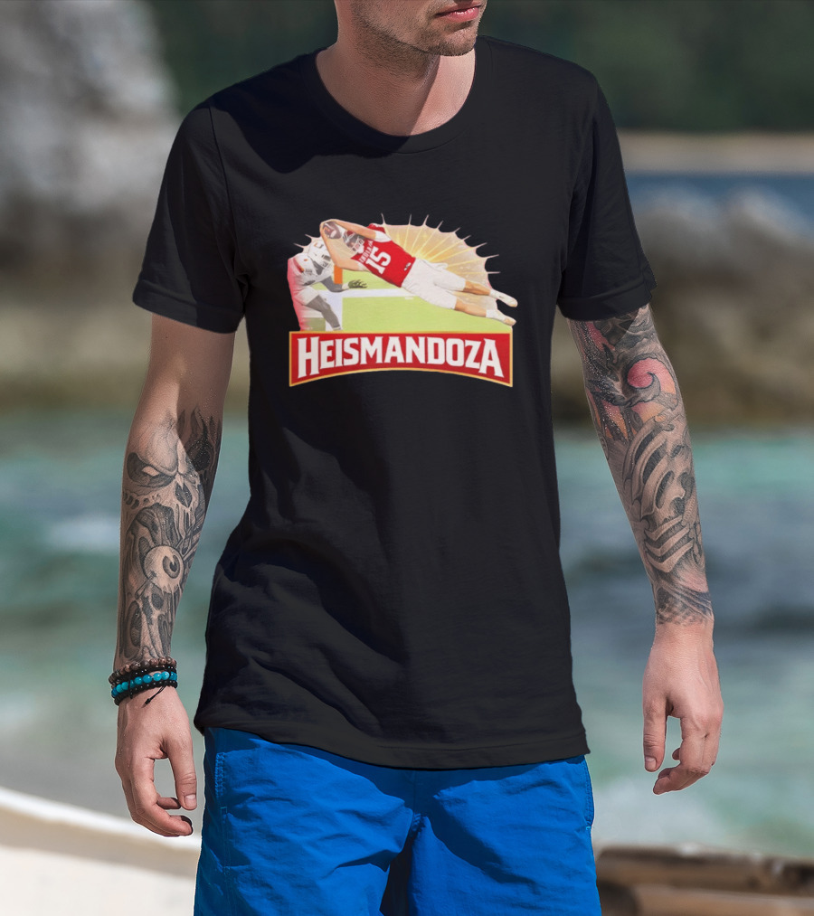Heismandoza Fernando Mendoza Diving Catch Football Moment T-Shirt