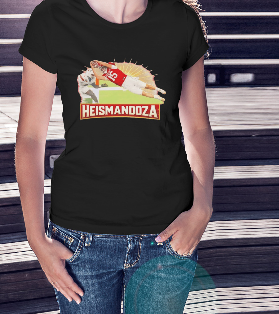 Heismandoza Superhero Fernando Fanatics IU Football Indiana Mendoza 15 T-Shirt