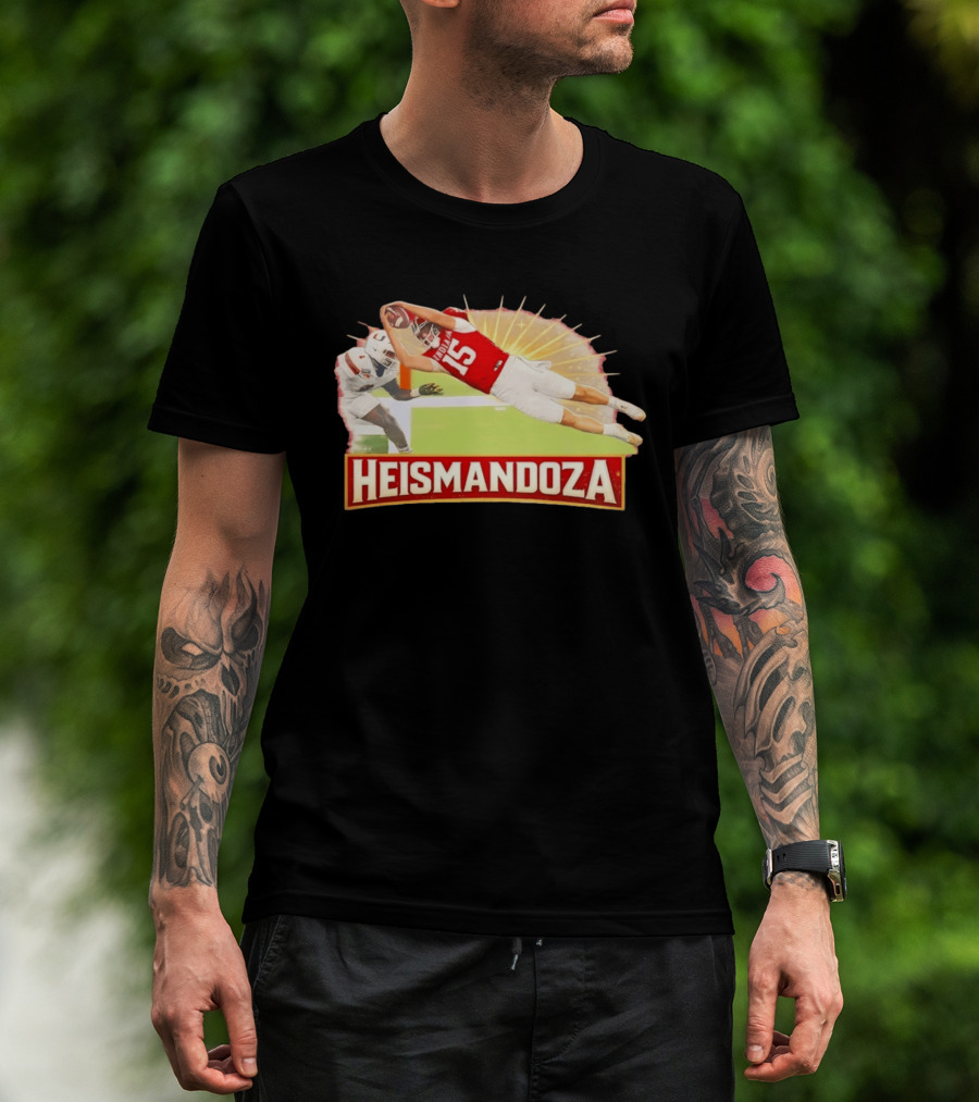 Heismandoza Superhero Fernando Fanatics IU Football Indiana Mendoza 15 T-Shirt