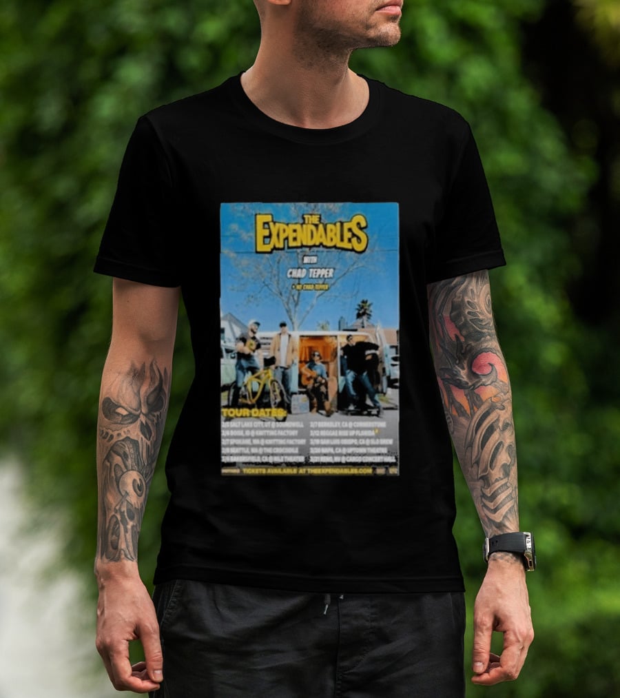 The Expendables Chad Tepper Tour 2026 Dates Salt Lake City Berkeley Reggae Rise Up T-Shirt