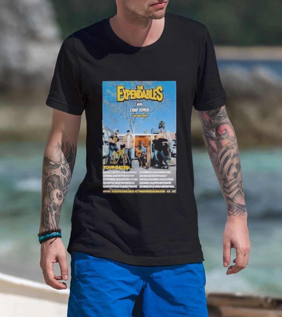 The Expendables Chad Tepper Tour 2026 Dates Salt Lake City Berkeley Reggae Rise Up T-Shirt
