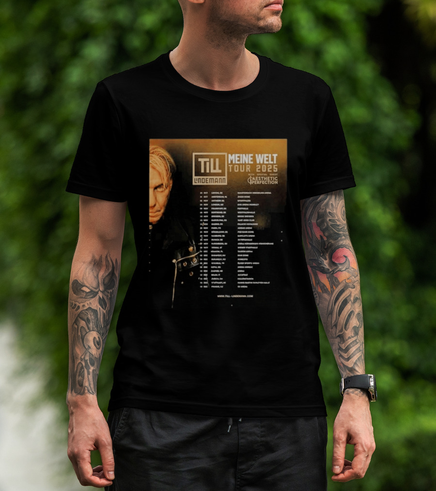 Till Lindemann Meine Welt Tour 2025 Aesthetic Perfection Special Guest T-Shirt